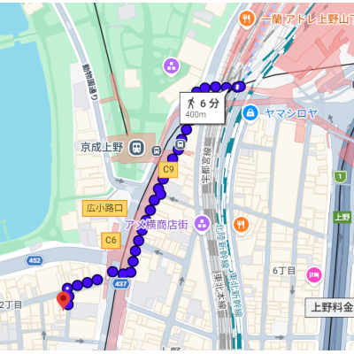 スクエア上野御徒町の地図画像