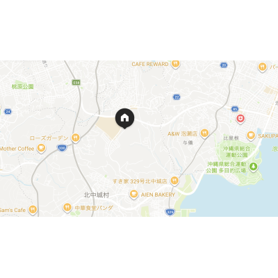 モンドミオ沖縄リゾートライカムヒルズの地図画像