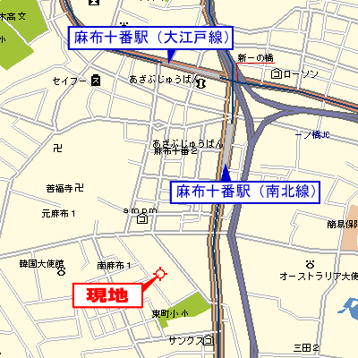 マンスリーリブマックス南麻布一丁目▲【浴室乾燥付】≪スタンダードシリーズ≫の地図画像