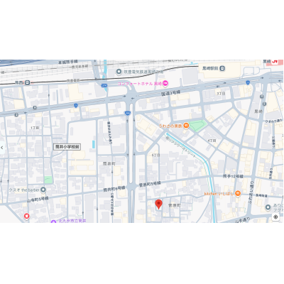 ★セミダブル：布団・枕新品/1R★駐車場あり★2人利用可能★ジョイフルマンスリー黒崎菅原★ネットWiFi無料★の地図画像