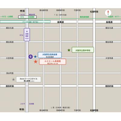 ルミエール長堀橋【禁煙・フリーWiFi・地下鉄堺筋線長堀橋駅徒歩１分】１DKの地図画像