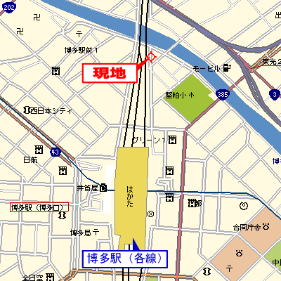 マンスリーリブマックス博多駅前リバーサイド■【NET対応】≪スタンダードシリーズ≫の地図画像