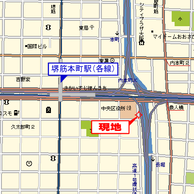 マンスリーリブマックス大阪本町EAST△【駅3分・NET対応・洗浄機能付便座・オーブンレンジ対応】≪スタンダードシリーズ≫の地図画像
