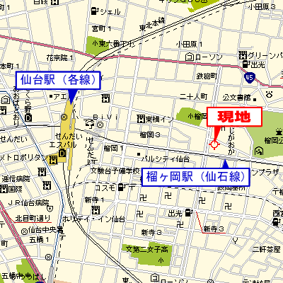 マンスリーリブマックス仙台駅グランドステイ△【25㎡・独立洗面】≪スタンダードシリーズ≫の地図画像