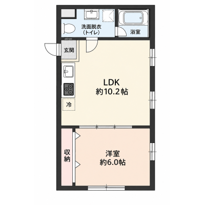 新築｜駐車場・家具家電付｜角部屋｜2名入居可！｜THM9｜105号室の地図画像