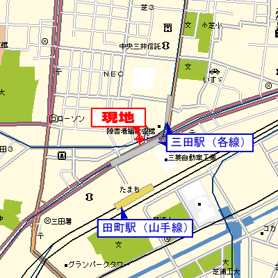 マンスリーリブマックス三田ステーションステイ■『駅徒歩1分』【セパレート】≪スタンダードシリーズ≫の地図画像