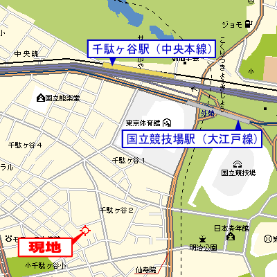 マンスリーリブマックス渋谷千駄ヶ谷グランド□『36平米』【ローテーブル・ソファ】≪スタンダードシリーズ≫の地図画像