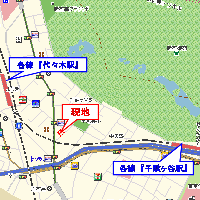 マンスリーリブマックス山手線代々木駅前グランドステイ■【浴室乾燥付】≪スタンダードシリーズ≫の地図画像