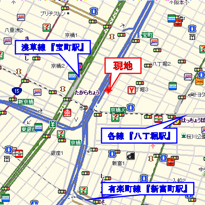 マンスリーリブマックス銀座京橋駅前□【浴室乾燥付】≪スタンダードシリーズ≫の地図画像