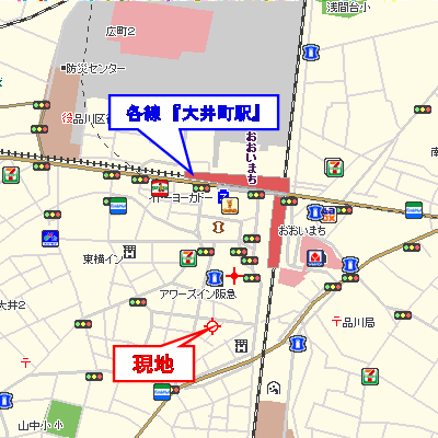 マンスリーリブマックス大井町駅前▲『駅3分』【1名入居限定】≪スマートシリーズ≫の地図画像