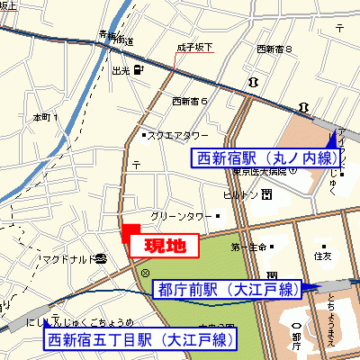 グッドステイ新宿中央公園前●【ベーシック・20㎡・セパレート・浴室乾燥・2口ガス】の地図画像