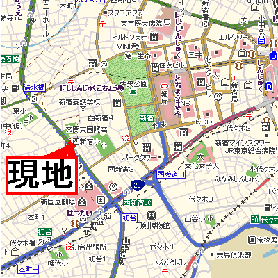 マンスリーリブマックス初台西参道グランドステイ□【独立洗面・浴室乾燥・洗浄便座】≪エクセレントシリーズ≫の地図画像