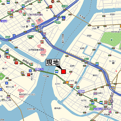 マンスリーリブマックス門前仲町木場リバーサイド※【浴室乾燥・洗浄便座・2口ガス】≪エクセレントシリーズ≫の地図画像