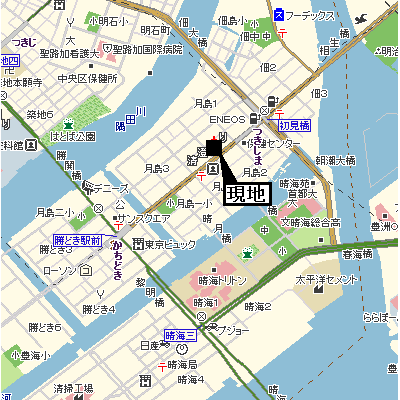 グッドステイ月島駅前オーランティウム３☆【ハイクラス・ダブルorツインベッド・２Ｐソファ】【G】の地図画像