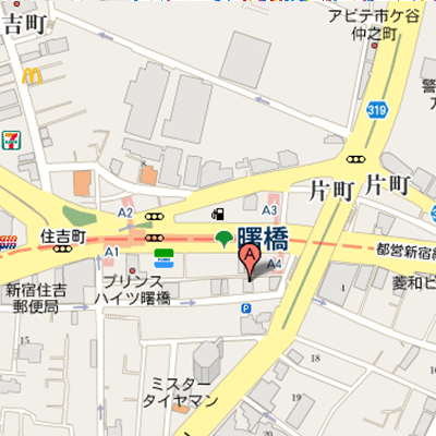 マンスリーリブマックス新宿曙橋ステイ■【駅1分・22㎡セパレート】≪スタンダードシリーズ≫の地図画像