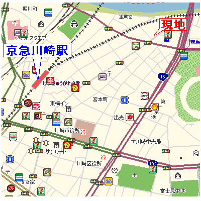 マンスリーリブマックス京急川崎ステーションフロント△【28㎡1DK・ツインタイプ】≪スマートシリーズ≫の地図画像