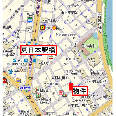 マンスリーリブマックス東日本橋駅前ステイ□【NET対応】≪エクセレントシリーズ≫『独立洗面台』の地図画像