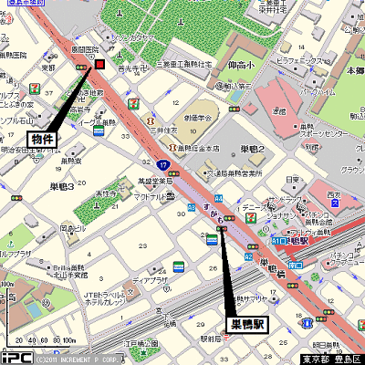 マンスリーリブマックス山手線巣鴨ステーションステイ■【NET対応】≪スタンダードシリーズ≫の地図画像