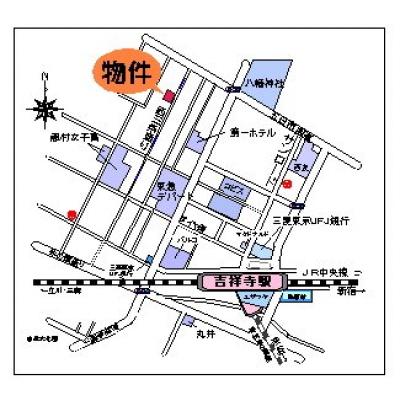 リベストマンスリー吉祥寺１４【ＢＴ別・オートロック・無料WIFI】の地図画像
