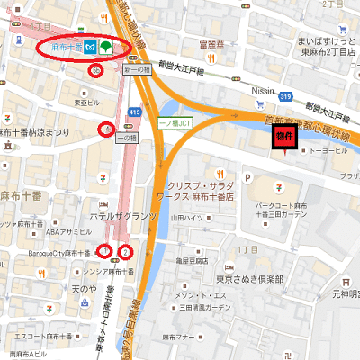 グッドステイ麻布十番・一の橋■【ベーシック・セミダブル】の地図画像