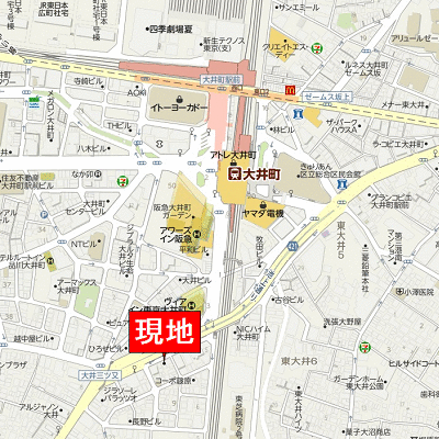 マンスリーリブマックス品川大井町クリスタル▲【NET対応・独立洗面】≪スタンダードシリーズ≫の地図画像