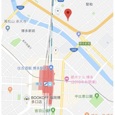 朝日プラザ博多５　B　　🚭禁煙　　の地図画像