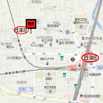 マンスリーリブマックス蒲田WEST・蓮沼駅前ステイ■【UBタイプ】≪スマートシリーズ≫の地図画像