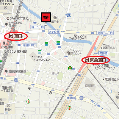 マンスリーリブマックス蒲田リバーサイド■【駅4分・20㎡セパレート】≪スタンダードシリーズ≫の地図画像