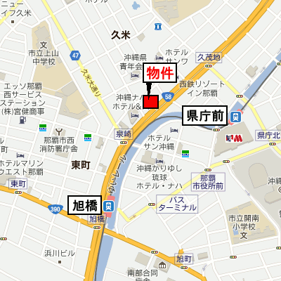 ≪ホテルタイプ≫グッドステイ沖縄県庁前■【Wi-Fi無料♪・駅5分・空気清浄機・洗浄機能付便座】の地図画像