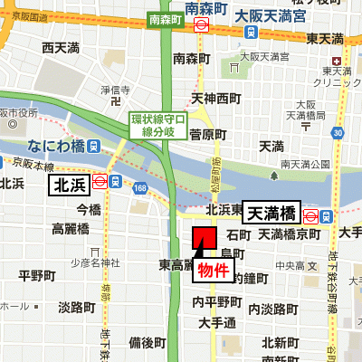 グッドステイ中之島公園レジデンス■【ベーシック・駅５分・NET対応】の地図画像