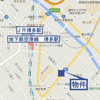グッドステイ博多グランバッソ■【ベーシック・NET対応】の地図画像