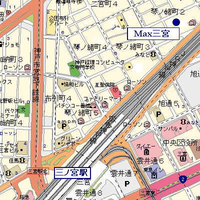 グッドステイ三宮△【ベーシック・NET対応・バストイレ別・スーパー至近♪】の地図画像