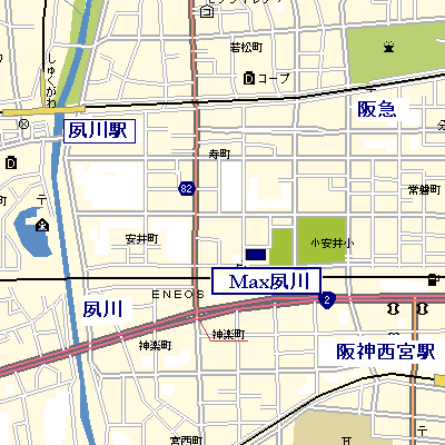 グッドステイ夙川公園★【ライト・JRさくら夙川駅１分・NET対応】の地図画像