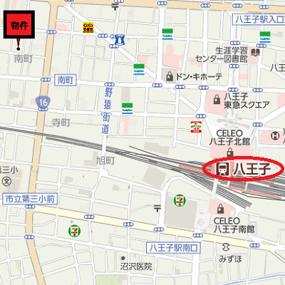 グッドステイ八王子・南町レジデンス●【ベーシック・浴室乾燥・洗浄便座・2口ガス】の地図画像