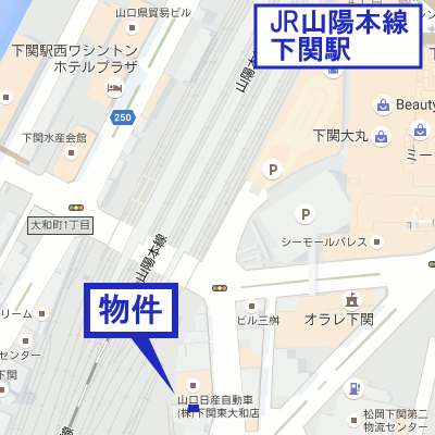 グッドステイ下関パレス☆【ライト・Wi-Fi無料】の地図画像