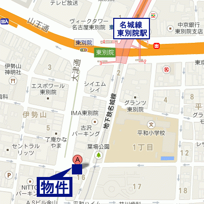 グッドステイ金山グリーンパークス■2nd『1R』【ベーシック・駅3分・NET対応】の地図画像