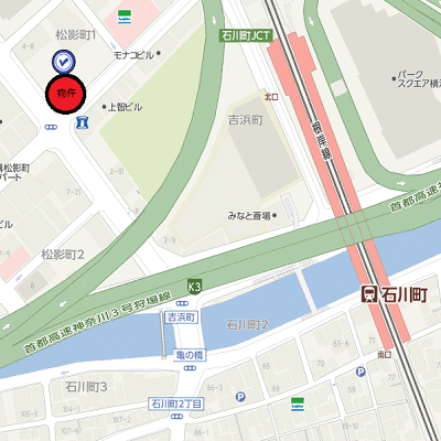 マンスリーリブマックス横浜石川町グランフォース■『25平米・駅3分』【独立洗面・浴室乾燥付】≪エクセレントシリーズ≫の地図画像