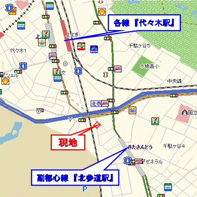 グッドステイ代々木北参道ステーションフロント■【ハイクラス・駅近3分・浴室乾燥機】の地図画像