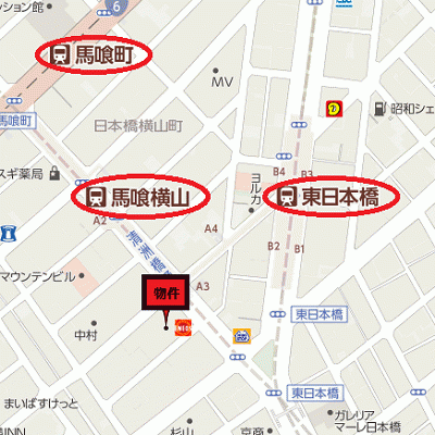 グッドステイ東日本橋駅前■『1K・19平米・駅1分・セパレート・浴室乾燥・洗浄便座』【ベーシック】の地図画像