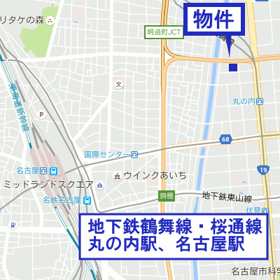 グッドステイ丸の内雅殿★【ハイクラス・NET対応・洗浄機能付便座・浴室乾燥機】の地図画像
