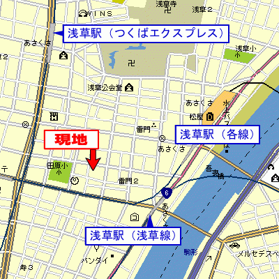 グッドステイ浅草雷門■『1LDK・39平米・駅近5分・独立洗面・浴室乾燥付・ツインベッド』【ハイクラス】の地図画像