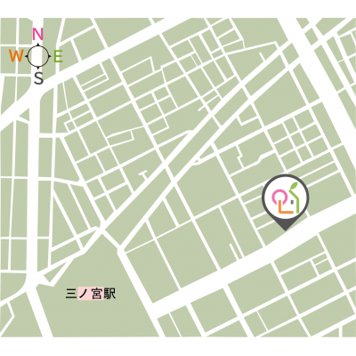 OneLife三宮EAST【▼バストイレ別、オートロック、室内洗濯機】の地図画像