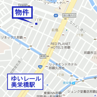 グッドステイ那覇美栄橋エスペランサ◎【ベーシック・オートロック付・ネット無料・洗浄機付き便座付き】の地図画像