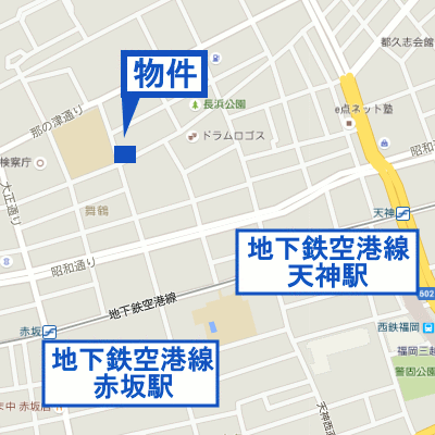 グッドステイ福岡天神駅西■【ベーシック・NET対応・オートロック付・独立洗面台】の地図画像
