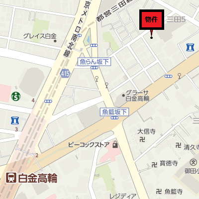 グッドステイ白金高輪駅前■『20平米』【ベーシック】の地図画像