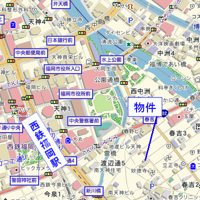 グッドステイ天神南シェルズ■『Largeタイプ』【ベーシック・NET対応】の地図画像