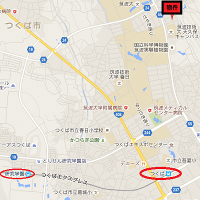 グッドステイつくば・筑波技術大前■《27平米》【ベーシック・独立洗面】の地図画像