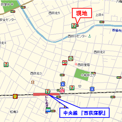 マンスリーリブマックス西荻窪グランドステイ■【25㎡セパレート・浴室乾燥】≪スタンダードシリーズ≫の地図画像