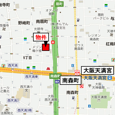 グッドステイ南森町ブランメゾン■2nd【ベーシック30平米・NET対応】の地図画像