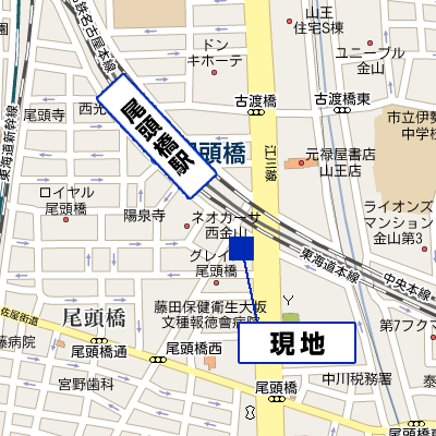 ≪ホテルタイプ≫マンスリーリブマックス名古屋金山ウエスト■『禁煙・ツインルーム』【ペット可・Wi-Fi無料♪・洗浄機能付便座・空気清浄機付】の地図画像